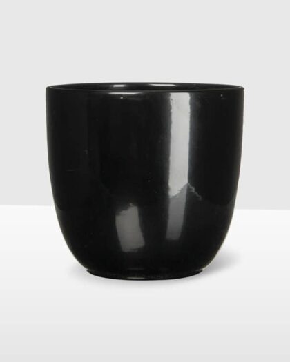 Glossy Ceramic Pot Curved