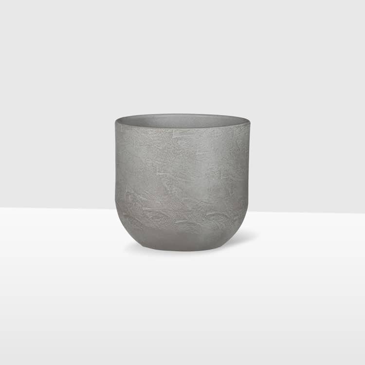 Stone Ceramic Pot Light Grey 12