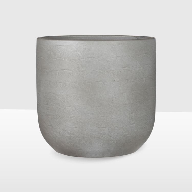 Stone Ceramic Pot Light Grey 24