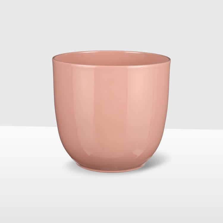 glossy ceramic pot curved