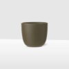 12cm green matte ceramic plant pot