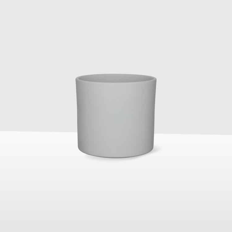 12 cm green stone straight edged pot