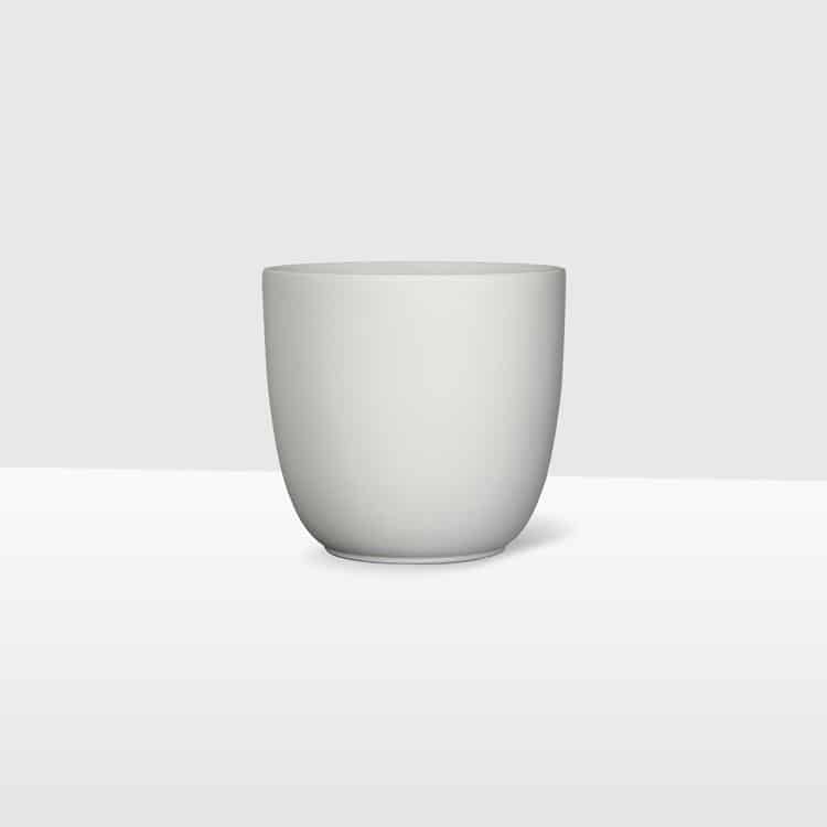 white matte ceramic plant pot