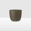 12cm green matte ceramic plant pot