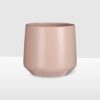 21cm tapered ceramic pot matte pink