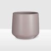 21cm tapered ceramic pot matte taupe