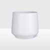 21cm tapered ceramic pot matte white