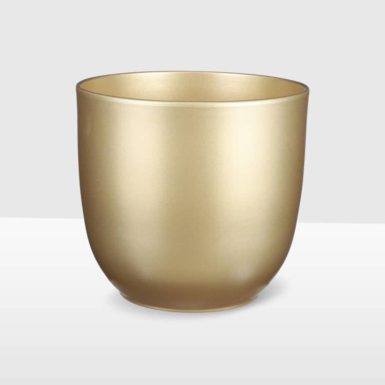 gold matte ceramic plant pot