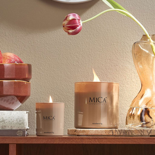 scented candle woodland fig wooden lid