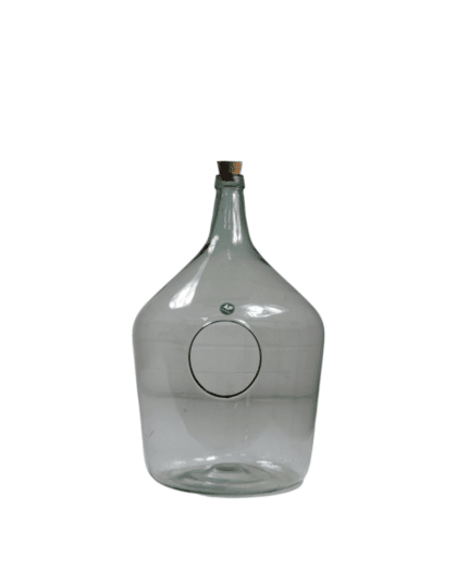 glass pot jar with hole